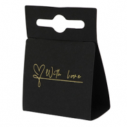 Tarjetas para joyer&iacute;a "with love" Negro