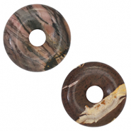 Colgantes de piedra natural Jaspe dona 20mm Malva-negro