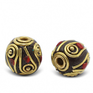 Abalorios bohemios Rojo-oro antico