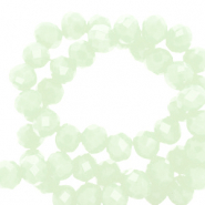 Abalorios faceteados disco 4x3mm Verde menta