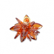 Colgantes de Zirc&oacute;n flor Naranja oxidado
