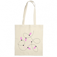 Bolsa de algodón "Light up your world" Beige crudo