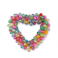 Colgantes faceteados corazón Multicolor