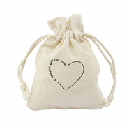 Bolso en lino "a special gift for you" Blancuzco