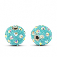 Abalorios bohemios Turquesa-strass