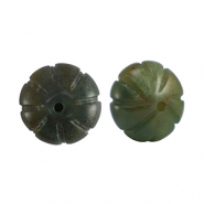 Piedras Naturales abalorios &Aacute;gata flor Multicolor verde naranja