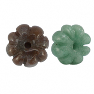 Piedras Naturales abalorios Ágata flor Multicolor verde naranja