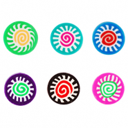 Abalorios de polímeros espiral Multicolor