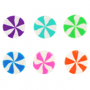 Abalorios de polímeros espiral Multicolor