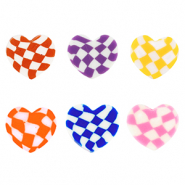 Abalorios de polímeros corazón Multicolor