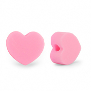 Abalorios de polímeros corazón Rosa