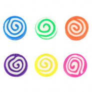 Abalorios de polímeros espiral Multicolor