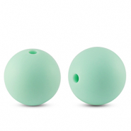 Abalorios de silicona 15mm Menta verde
