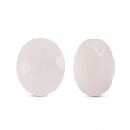 Colgantes de piedra natural Cuarzo Rosa óvalo Rosa claro