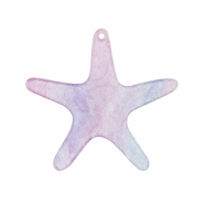 Colgantes de resina estrella de mar Púrpura