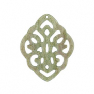 Colgantes de resina rombo barok Gris ceniza-verde