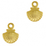 Colgantes Acero Inox concha Dorado