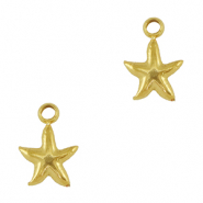 Colgantes Acero Inox estrella de mar Dorado
