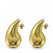 Pendientes Acero Inox gota Dorado
