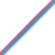 Cinta con texto olas Azul-rosa ne&oacute;n