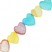 Abalorios conchas corazón Multicolor