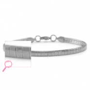 Pulseras Acero Inox Plateado
