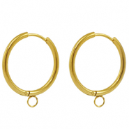 Pendientes Acero Inox criolla 20mm Dorado