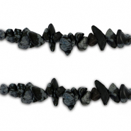 Abalorios chips Negro-antracita mármol