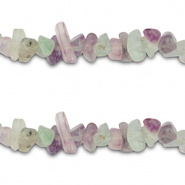 Abalorios chips Fluorite Púrpura-verde blanco