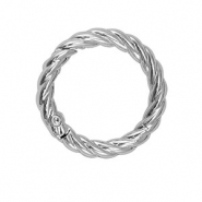 Fornituras anilla de llavero espiral Plateado