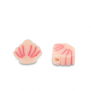 Abalorios de polímeros conchas Durazno-Rosa