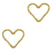 Colgantes/entrepieza Acero Inox corazón Oro
