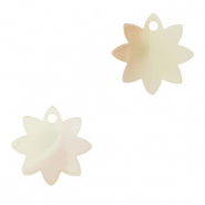 Colgantes de resina flor Beige