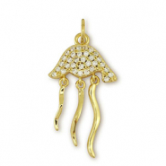 Metal TQ lat&oacute;n colgante medusa Dorado