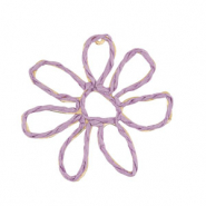 Colgantes Rafia flor 55mm Lila