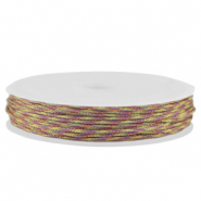 Hilo macramé trenzado 1mm Violeta-verde metálico
