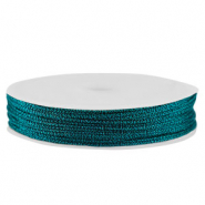 Hilo macramé trenzado 1mm Verde azulado metálico