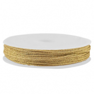 Hilo macramé trenzado 1mm Dorado oscura metálico