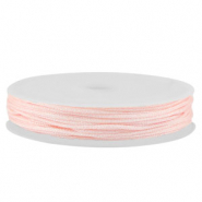 Hilo macramé trenzado 1mm Rosado claro metálico