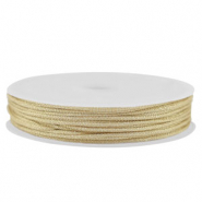Hilo macramé trenzado 1mm Dorado claro metálico