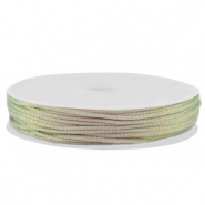 Hilo macramé trenzado 1mm Plata-rosado metálico