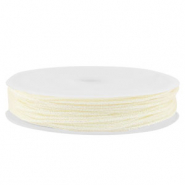 Hilo macramé trenzado 1mm Blancuzco metálico
