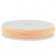 Hilo macramé trenzado 0,8mm Durazno metálico