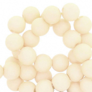 Abalorios acr&iacute;licos 8 mm Blanco vainilla