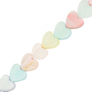 Abalorios conchas corazón Multicolor pastel