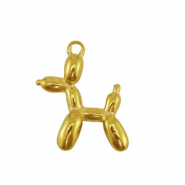 Colgantes Acero Inox perro globo Dorado