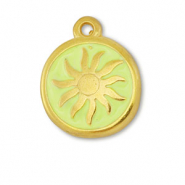 Colgantes metálicos DQ soleil Dorado-amarillo lima (sin níquel)
