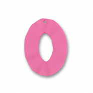 Colgantes acr&iacute;licos &oacute;valo Rosa magenta
