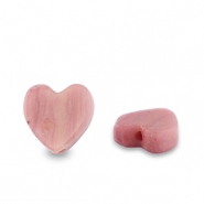 Piedras Naturales abalorios coraz&oacute;n Rosa vintage