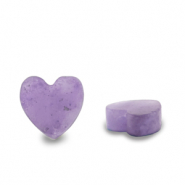 Piedras Naturales abalorios Amatista corazón Púrpura transparente